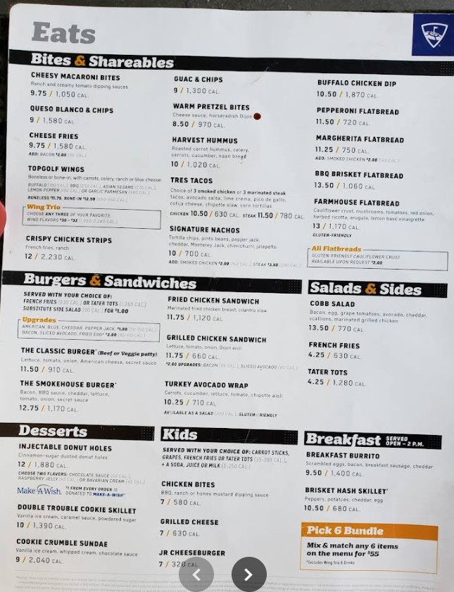 Topgolf Edison Restaurant Menu – Food, Drinks & Fun at Our High-Tech ...