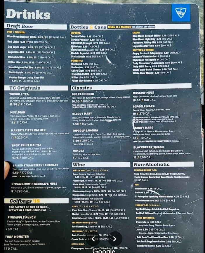 Topgolf Edison Restaurant Menu – Food, Drinks & Fun at Our High-Tech ...